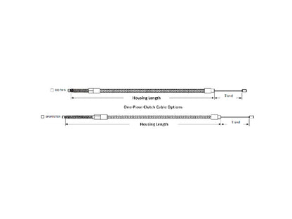53in. Clutch Cable - Sterling Chromite. Fits FXR & FLT 1983-1986.