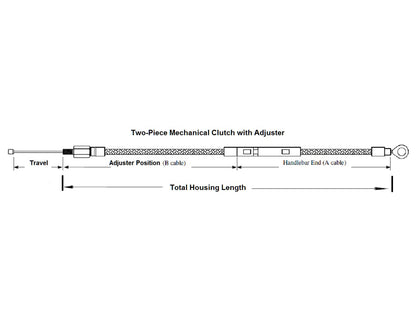 63in. Clutch Cable - Sterling Chromite. Fits Sportster 2004-2021