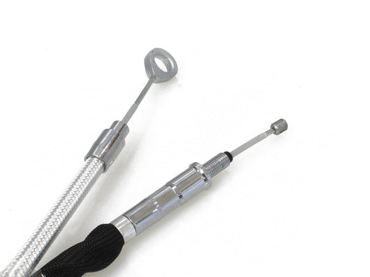 73in. Clutch Cable - Sterling Chromite. Fits Softail 2007-2024 & Dyna 2006-2017.