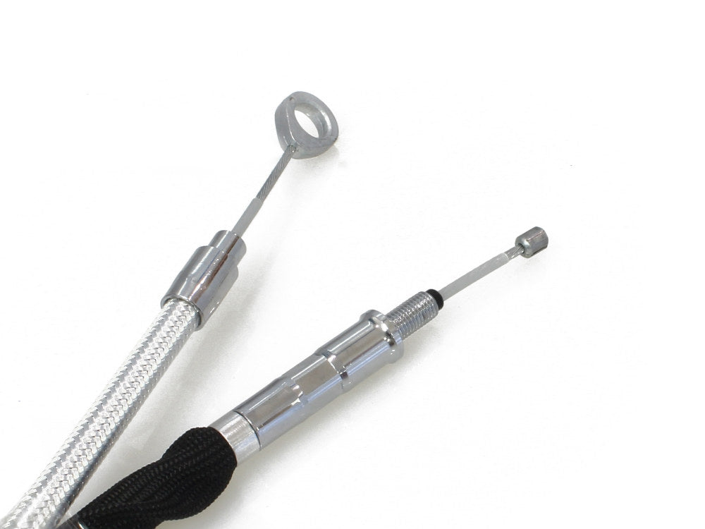 75in. Clutch Cable - Sterling Chromite. Fits Softail 2007-2024 & Dyna 2006-2017.