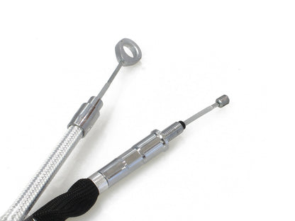 75in. Clutch Cable - Sterling Chromite. Fits Softail 2007-2024 & Dyna 2006-2017.