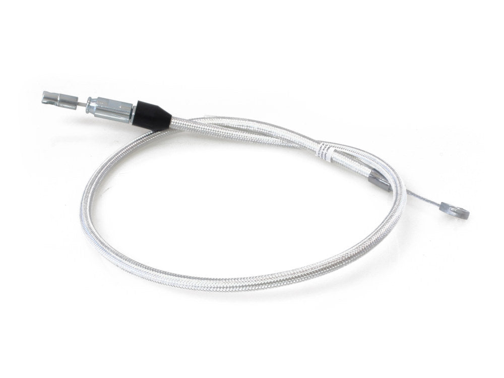 38in. Quick Connect Upper Clutch Cable - Sterling Chromite. Fits Softail 2018-2024