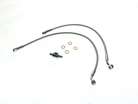 Rear Brake Line - Sterling Chromite. Fits FX Softail 1987-1999
