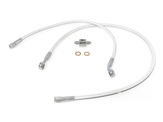Rear Brake Line - Sterling Chromite. Fits FL Softail 1987-1999