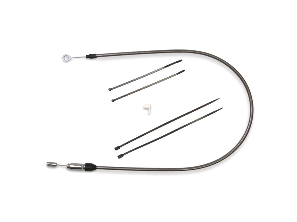44in. Quick Connect Upper Clutch Cable - Black Pearl. Fits Softail 2018-2024 & Most Touring 2021-2024