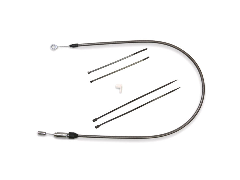 48in. Quick Connect Upper Clutch Cable - Black Pearl. Fits Softail 2018-2024 & Most Touring 2021-2024