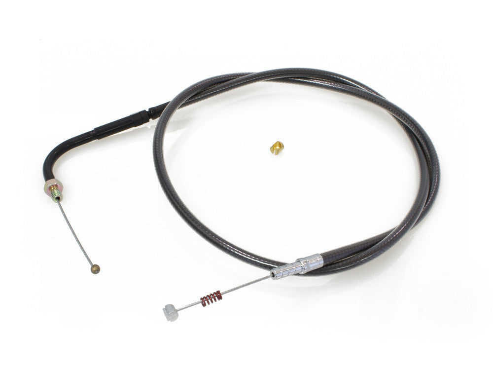 34-1/2in. Idle Cable - Black Pearl. Fits Big Twin 1990-1995.