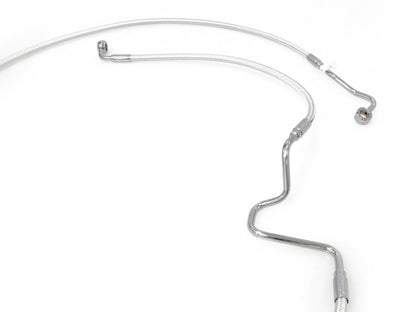 +2in. Over Length Lower Front Brake Line - Sterling Chromite. Fits Touring 2014-2023