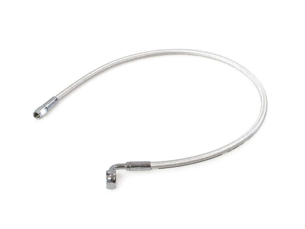 26in. Upper Front Brake Line with 12mm x 90 Degree Banjo - Sterling Chromite.