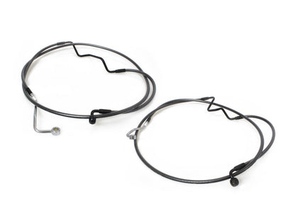 +2in. Over Length Lower Front Brake Line - Black Pearl. Fits Touring 2014-2023