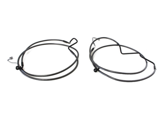+4in. Over Length Lower Front Brake Line - Black Pearl. Fits Touring 2014-2023