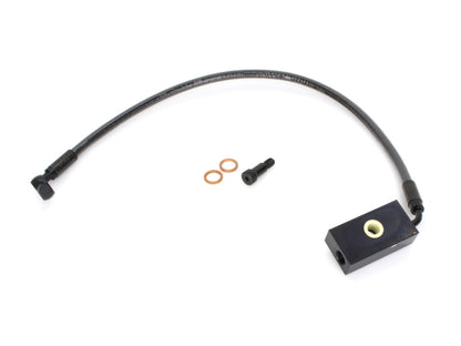 Stock Length Lower Front Brake Line - Black Pearl. Fits Softail 2018up
