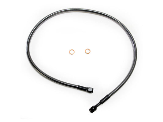 32in. Upper Front Brake Line with 10mm x 180 Degree Banjo - Black Pearl.