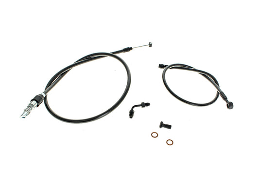 Black Pearl Cable Kit. Suits 12in. Ape Hangers on Softail Street Bob 2025up