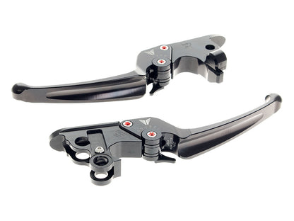 Adjustable Levers - Black. Fits Touring Most 2021-2024 with Cable Clutch