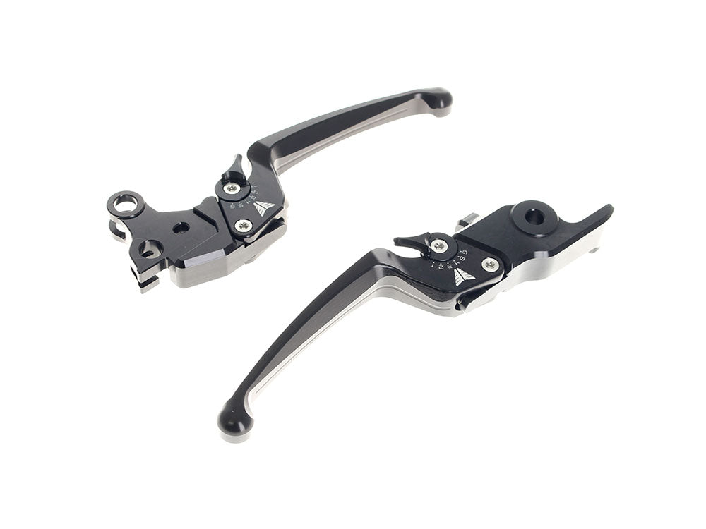 Adjustable Levers - Black. Fits CVO Touring 2023up & Street Glide & Road Glide 2024up