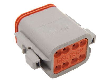 8-Wire Deutsch Plug with Wedgelock - Grey.
