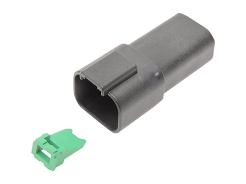 4-Wire Deutsch Receptacle with Wedgelock - Black.