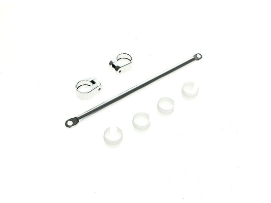 V-Twin Handlebar Crossbar with Clamps - Silver.