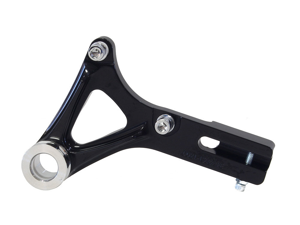 Right Hand Rear Caliper Mount - Black. Fits Dyna 2008-2017 with 11.5in. Disc Rotor & when using Performance Machine 125x4R Caliper