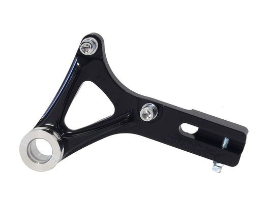 Right Hand Rear Caliper Mount - Black. Fits Dyna 2008-2017 with 11.5in. Disc Rotor & when using Performance Machine 125x4R Caliper