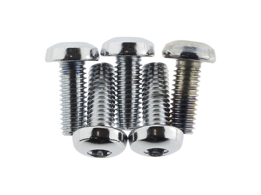 Rear Disc Rotor Bolts - Chrome. Fits H-D Big Twin 1997up & Sportster 1997-2021.