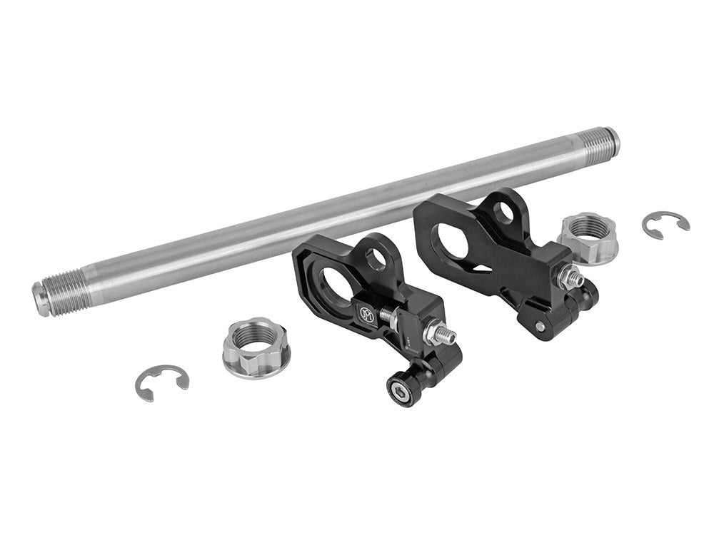 Rear Axle Adjuster Kit - Black. Fits Touring 2009up.