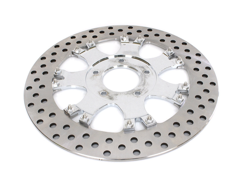 11.5in. Left Hand Front & Right Hand Front Heathen & Paramount Disc Rotor - Chrome. Fits H-D 1984up with 11-1/2in. Disc Rotor(s).