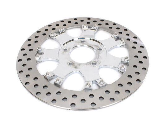 11.5in. Left Hand Front & Right Hand Front Heathen & Paramount Disc Rotor - Chrome. Fits H-D 1984up with 11-1/2in. Disc Rotor(s).