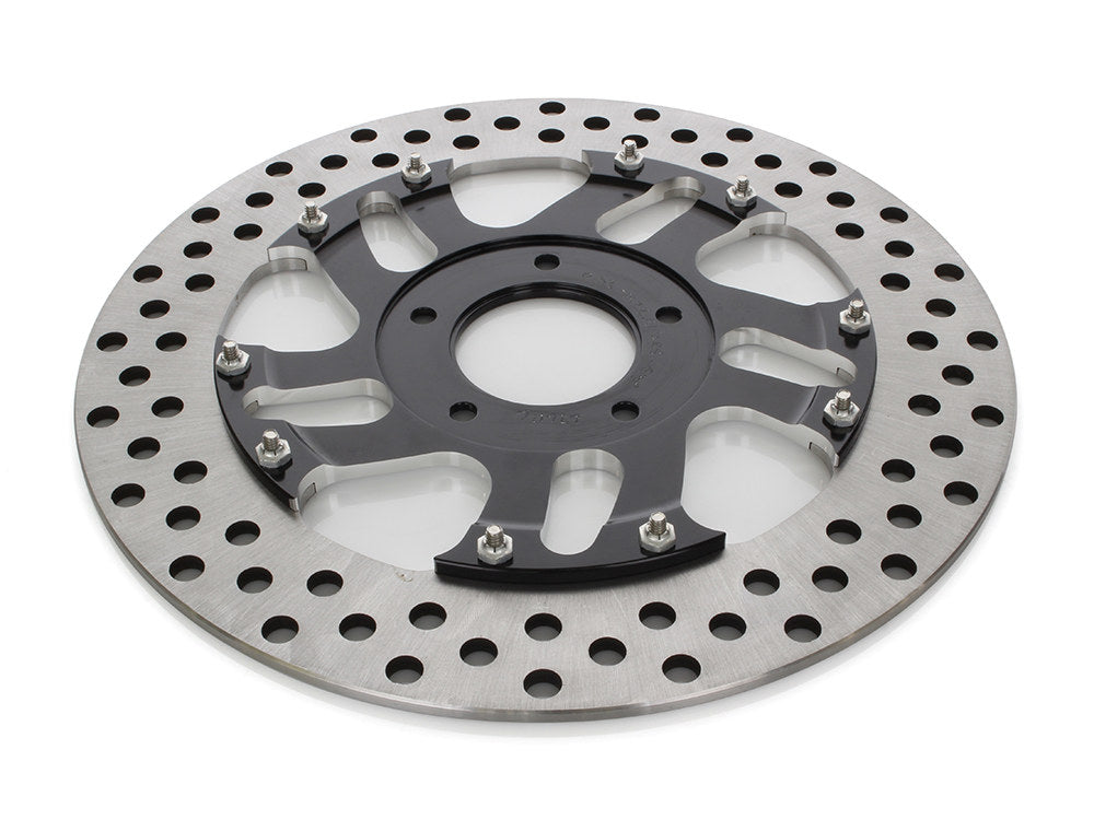 11.5in. Right Hand Front Rival Disc Rotor - Black Contrast Cut Platinum. Fits H-D 1984up with 11-1/2in. Disc Rotor(s).