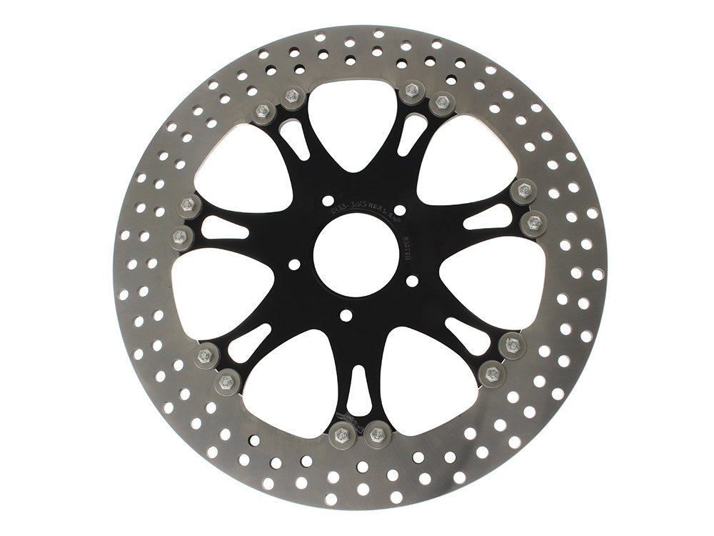 13in. Left Hand Front & Right Hand Front Heathen & Paramount Disc Rotor - Black Contrast Cut Platinum.