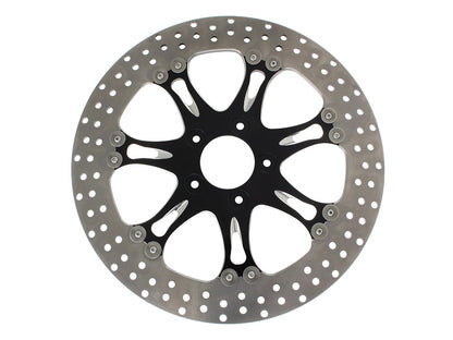 13in. Left Hand Front & Right Hand Front Heathen & Paramount Disc Rotor - Black Contrast Cut Platinum.