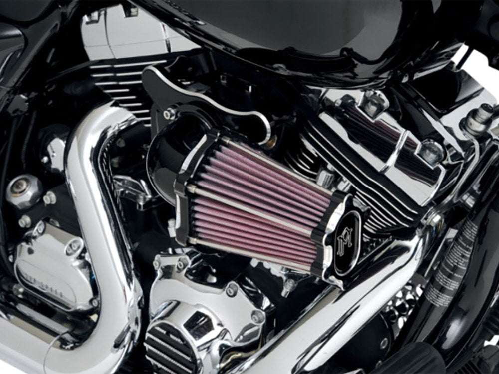 FastAir Air Cleaner Kit - Black Contrast Cut. Fits Big Twin 1993-2017 with CV Carb or Cable Operated Delphi EFI