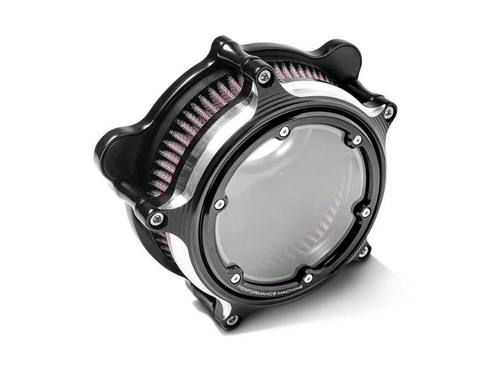 Vision Air Cleaner Kit - Black Contrast Cut. Fits CVO Touring 2023up, Street Glide & Road Glide 2024up, Touring 2025up & Softail 2025up