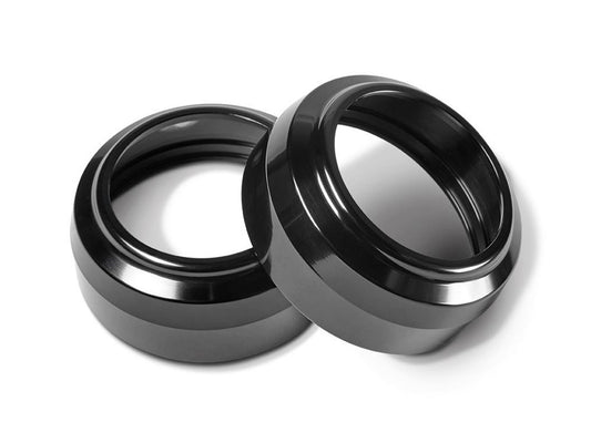 Fork Dust Caps - Black. PM Lower Legs.