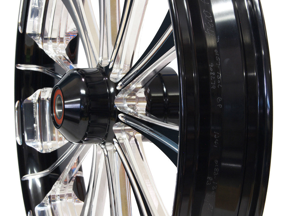 21in. x 3.50in. wide Revel Wheel with Front Hub - Black Contrast Cut Platinum. Fits Breakout 2013up with ABS.