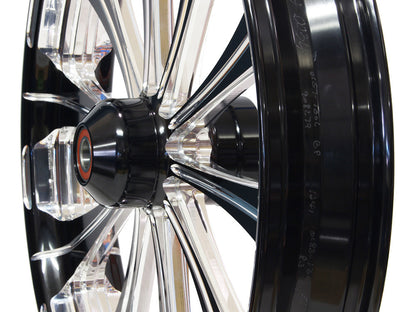 21in. x 3.50in. wide Revel Wheel with Front Hub - Black Contrast Cut Platinum. Fits Breakout 2013up with ABS.