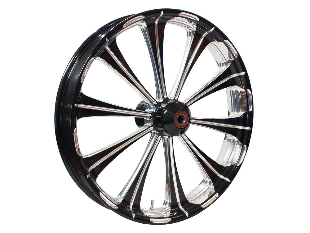21in. x 3.50in. wide Revel Wheel with Front Hub - Black Contrast Cut Platinum. Fits Breakout 2013up with ABS.