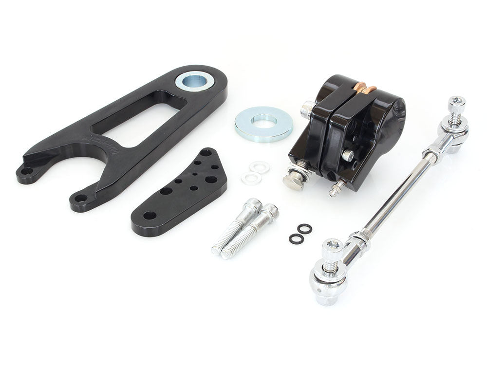Left Hand or Right Hand Caliper & Mounting Bracket - Black Contrast Cut. Fits Custom Springer with 3/4in. Axle & 11.5in. Disc Rotor.