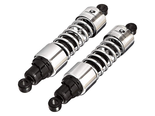 412 Series, 13in. Standard Spring Rate Rear Shock Absorbers - Chrome. Fits Touring 1980-2005, Sportster 1979-2003 & FXR 1982-1994.