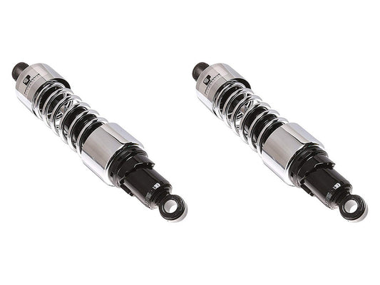 412 Series, 13.5in. Heavy Duty Spring Rate Shock Absorbers - Chrome. Fits Touring 1980-2005, Sportster 1979-2003 & FXR 1982-1994.
