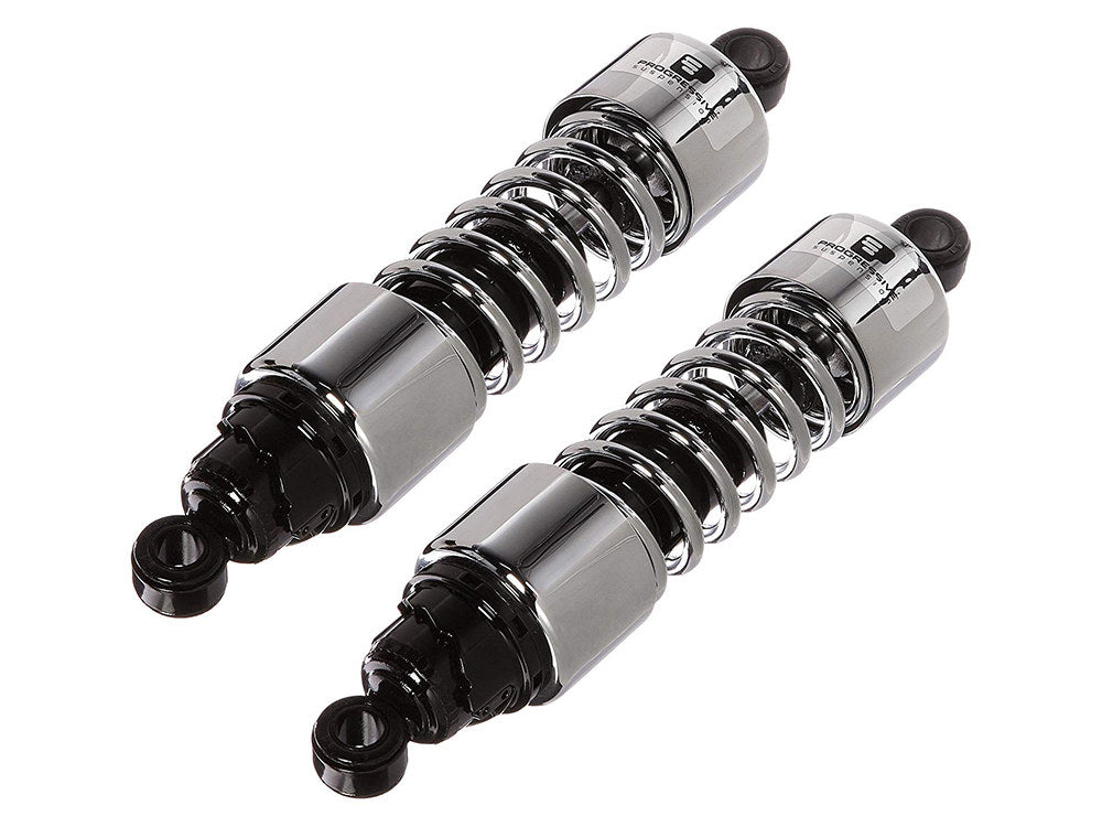 412 Series, 13.5in. Standard Spring Rate Rear Shock Absorbers - Chrome. Fits Touring 1980-2005, Sportster 1979-2003 & FXR 1982-1994.