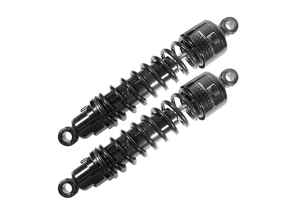 412 Series, 12in. Standard Spring Rate Rear Shock Absorbers - Black. Fits Dyna 1991-2017.
