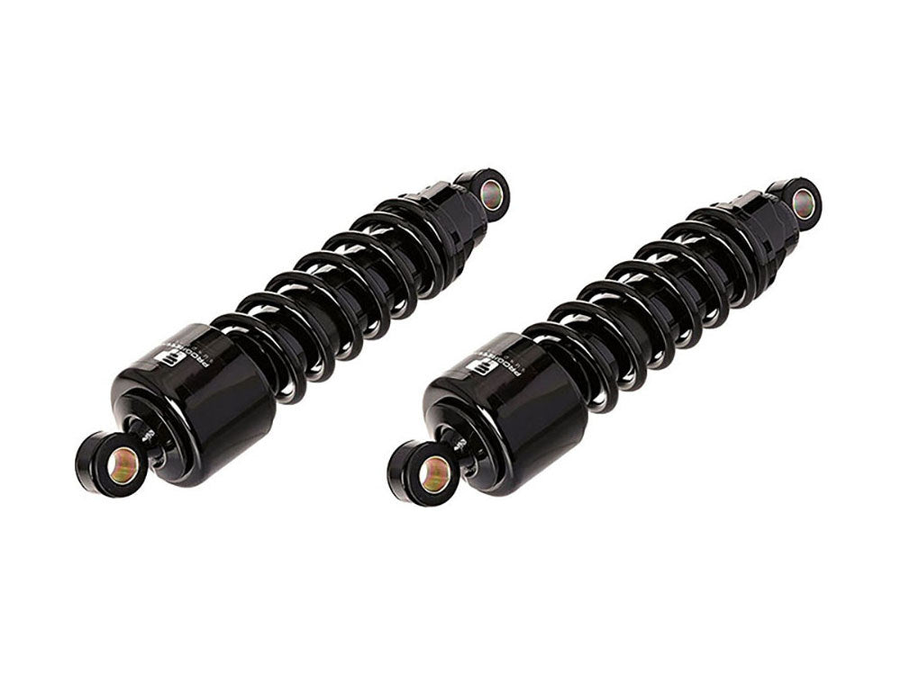 412 Series, 12.5in. Standard Spring Rate Rear Shock Absorbers - Black. Fits Sportster 2004-2021