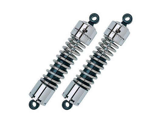 412 Series, 13in. Heavy Duty Spring Rate Rear Shock Absorbers - Chrome. Fits Touring 2006up.