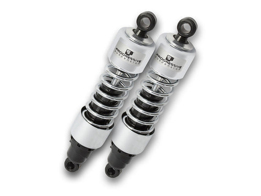 412 Series, 12in. Standard Spring Rate Rear Shock Absorbers - Chrome. Fits Touring 2006up.
