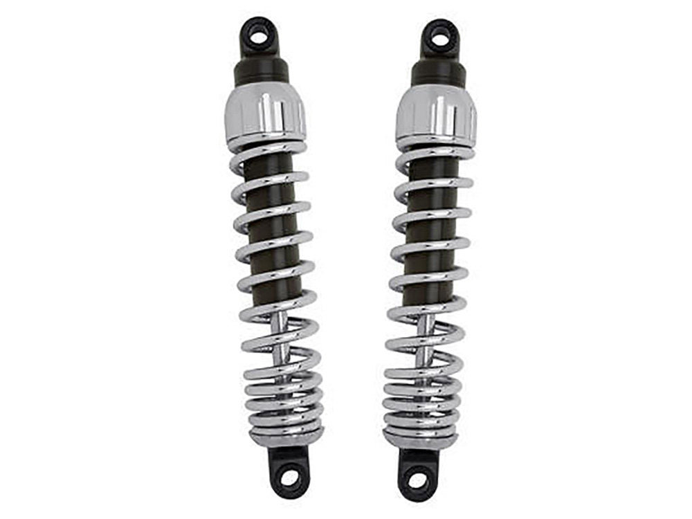 444 Series, 13in. Standard Spring Rate Rear Shock Absorbers - Chrome. Fits Touring 1980up, Sportster 1979-2003 & FXR 1982-1994.