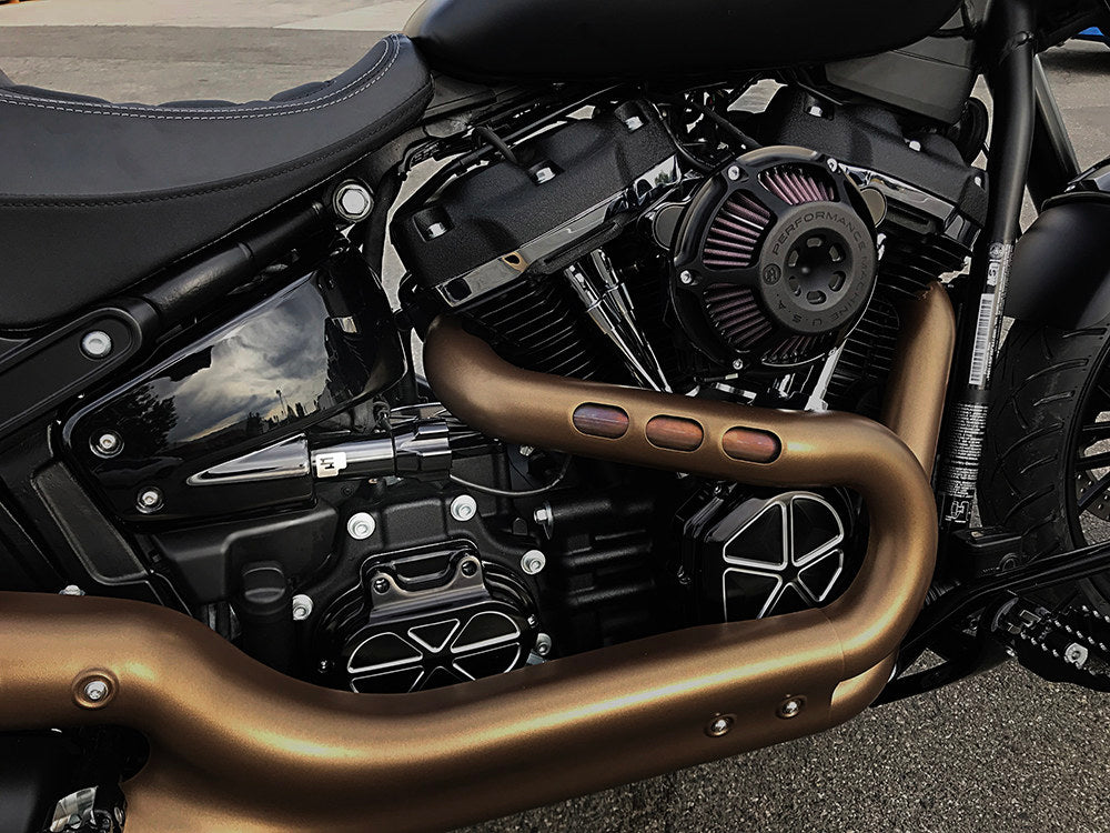 465 Series, 12.6in. Rear Shock Absorber with Remote Adjustable Preload & Standard Spring Rate - Black. Fits Softail 2018up.