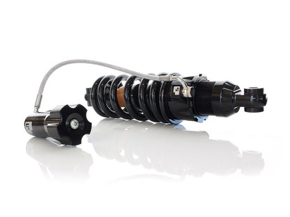 465 Series, 12.6in. Rear Shock Absorber with Remote Adjustable Preload & Standard Spring Rate - Black. Fits Softail 2018up.