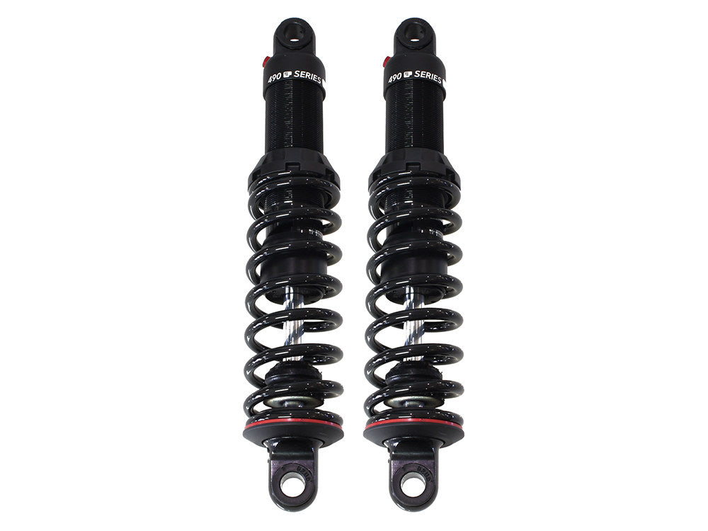 490 Series, 13in. Heavy Duty Spring Rate Rear Shock Absorbers - Black. Fits Touring 1980up.